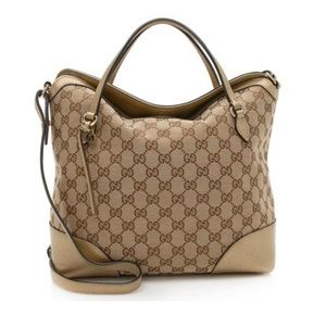 Gucci Bree Canvas and Leather Tote